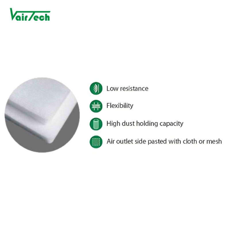 Ceiling Filter Media F5/M5 High Dust Capacity Low Resistance for Painting Booth Air Intake System 100°C 400Pa
