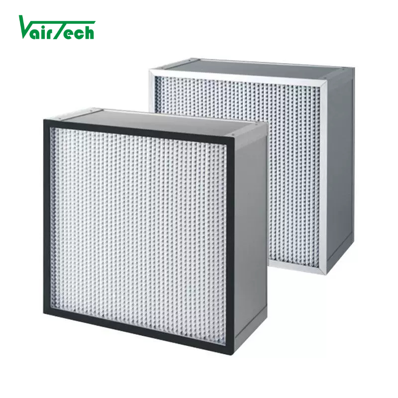 Stainless Steel Frame HEPA Filter H10-H14 - 80°C Resistant 99.9% Filtration for Labs Semiconductors