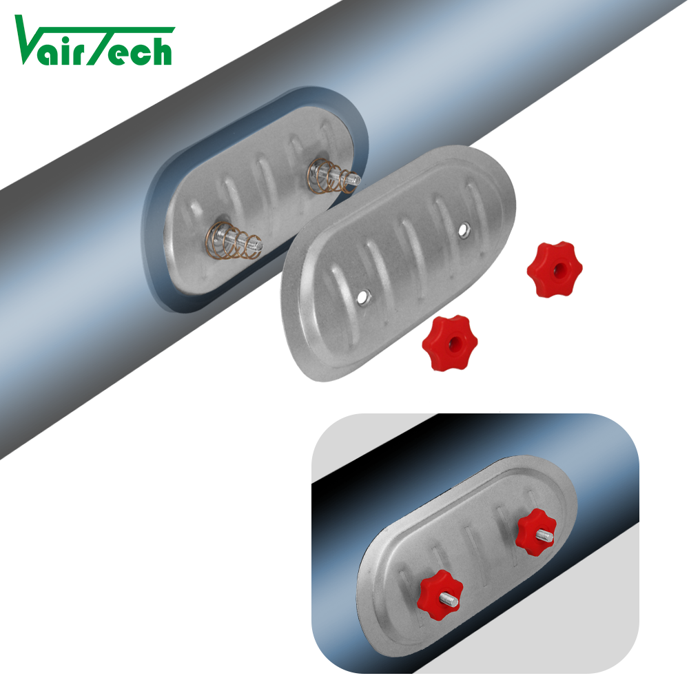 Oval Duct Access Door Galvanized Steel Arc Shape Access Panel for Ventilation Duct With Sealing Ring