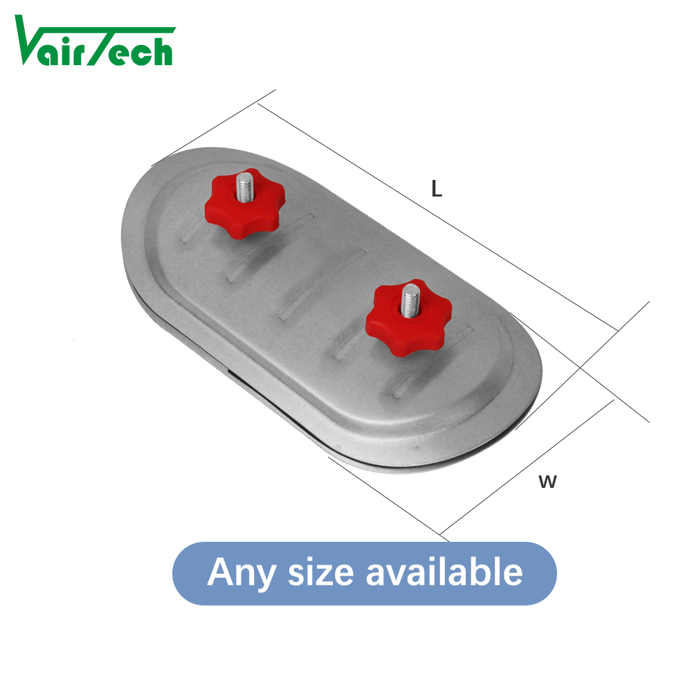 Oval Duct Access Door Galvanized Steel Arc Shape Access Panel for Ventilation Duct With Sealing Ring