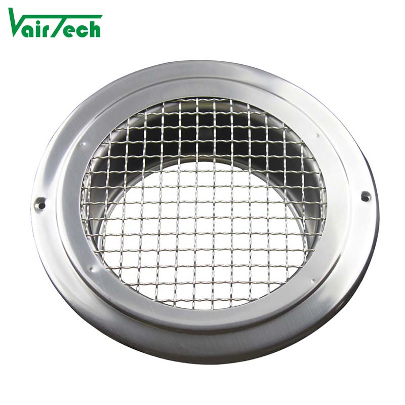 Hvac Stainless Steel 201 304 Exhaust Vent Cowls Duct Hood Cap Cover Wall Air Vent Cap