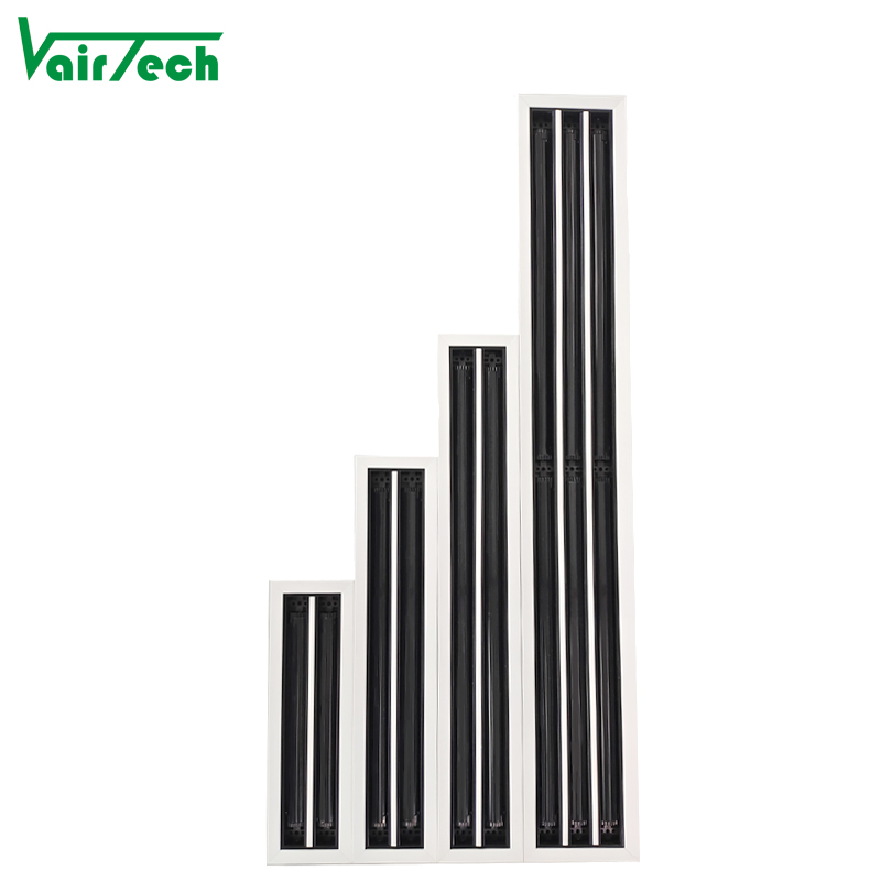 Plastic Linear Slot Diffuser Air Conditioning Ceiling Linear Air Diffuser Roller Blade Ventilation Air Register for HVAC System