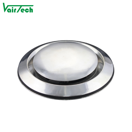 Stainless Steel Round Air Outlet Adjustable Air Vent For HVAC Ventilation System