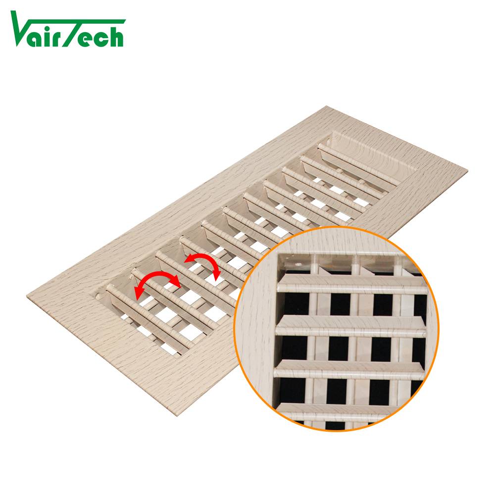 Vairtech Custom Wood-Grain Aluminum Double Deflection Grille - High-Strength Wall/Ceiling Supply & Return Air Vent