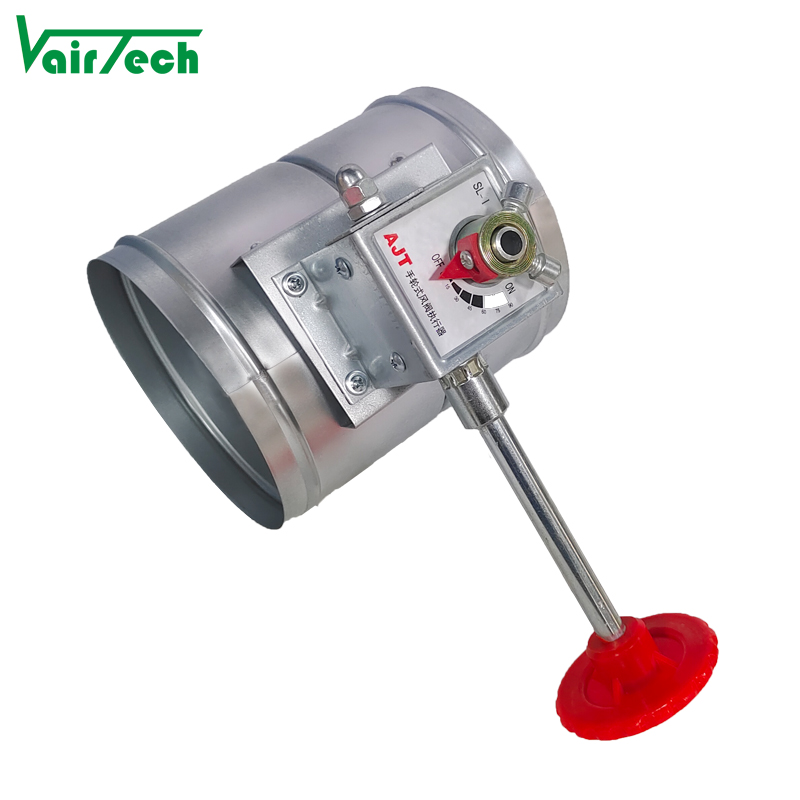 Hvac Duct Ventilation Adjustable Galvanized Sheet Screw Handle Round air Volume Control Damper